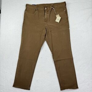 Faherty‎ Pants Mens 42x32 Bark Brown Stretch Terry 5 Pocket Chino Soft NEW